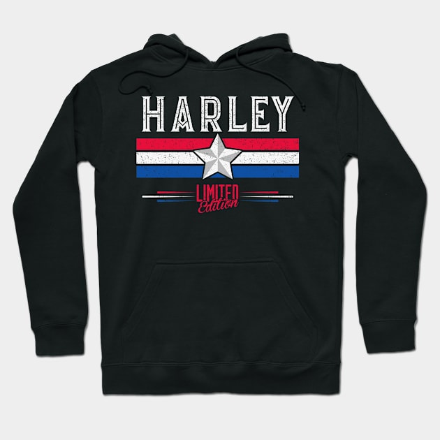 Harley Name Limited Edition Vintage Retro Customized Personalized Custom Named Harley Gift Hoodie by CreativeShirt